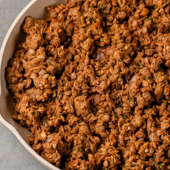 Lentil & Walnut Taco Meat