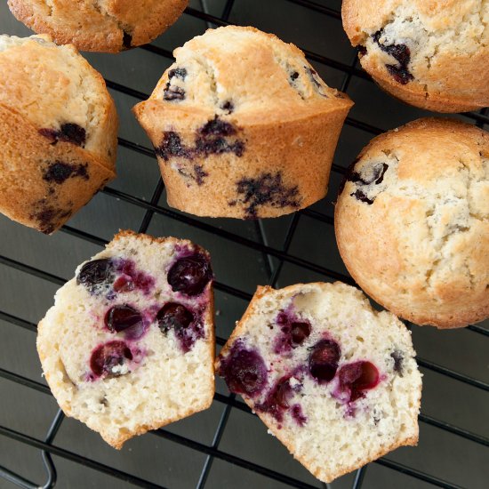 Tall Blueberry Muffins