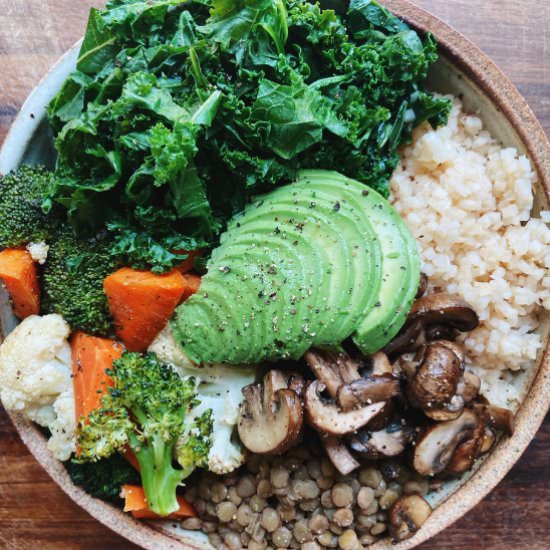 Buddha Bowls + Chile Peanut Sauce