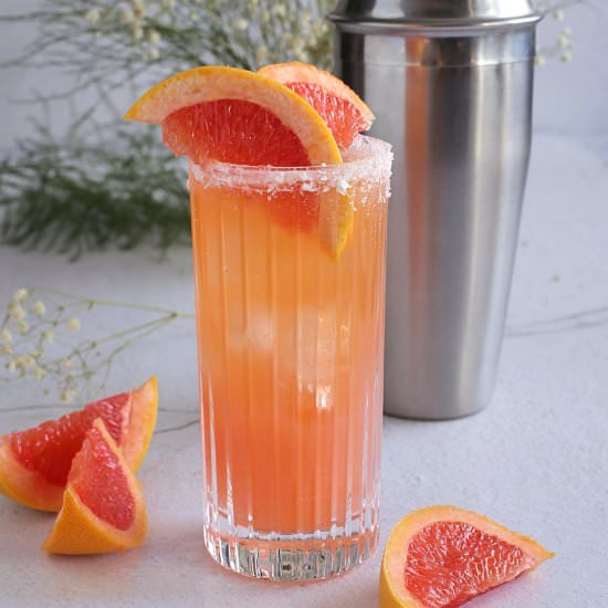 Pink Salty Dog Cocktail