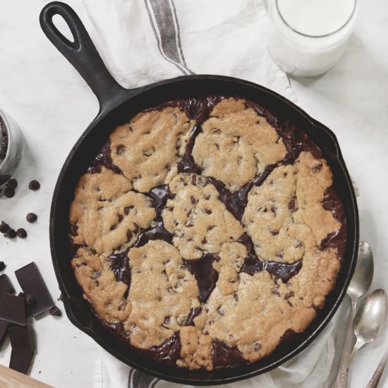 Chocolate Chip Skillet Brookie