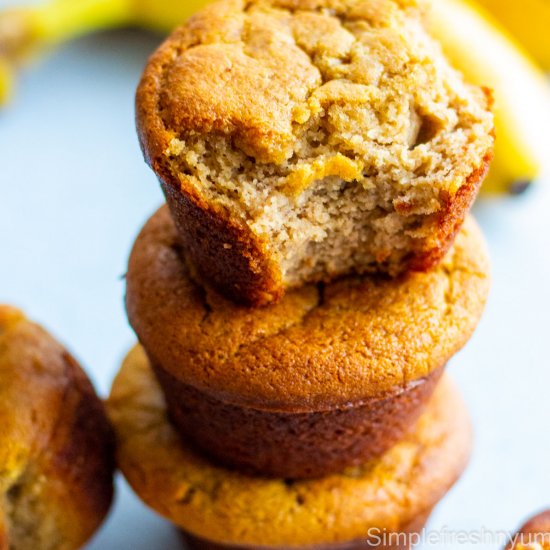 Almond flour banana bread muffins