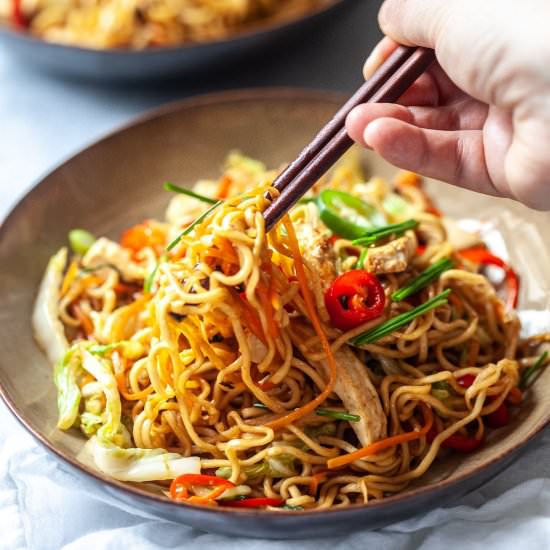 Vegan Tofu Lo Mein