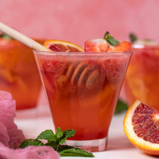 BLOOD ORANGE STRAWBERRY MOCKTAIL