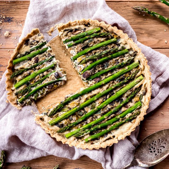 Vegan Asparagus Quiche (gf)