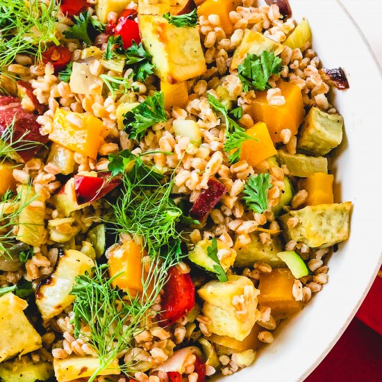 Farro Roasted Veg w/Orange Dressing