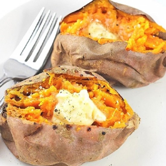 Air Fryer Baked Sweet Potatoes