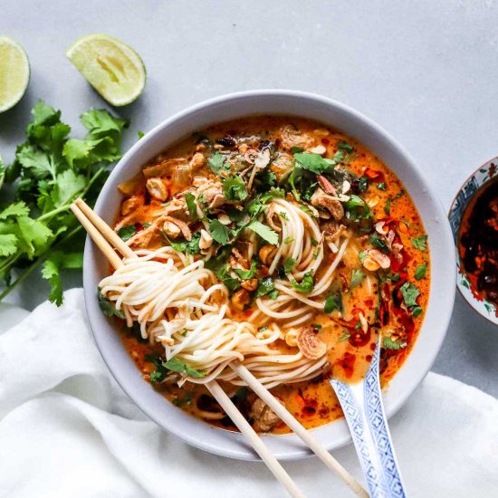 Weeknight Thai Chicken Khao Soi