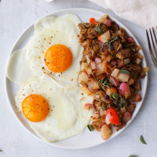 Keto Pork and Radish Hash