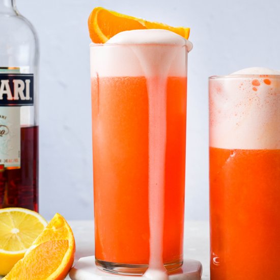 Orange Campari Vodka Sour Cocktail