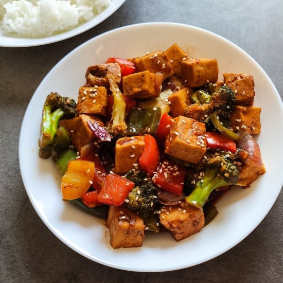 Sweet and sour tofu