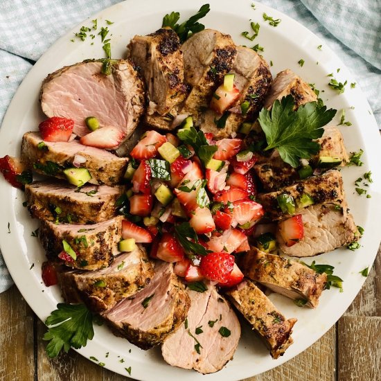 Pork Tenderloin & Strawberry Salsa