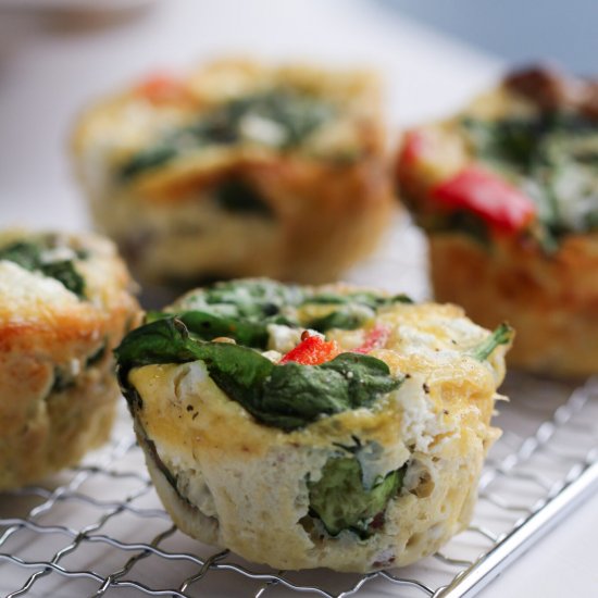 Egg Muffins with Veggies and Feta