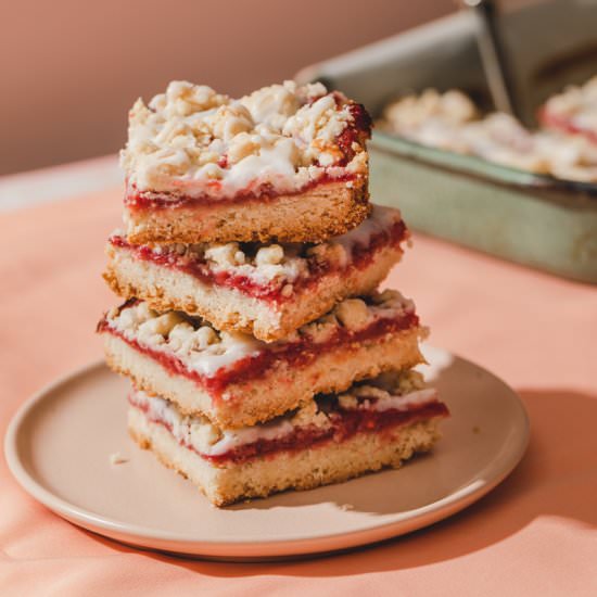 Vegan Strawberry Sugar Cookie Bars