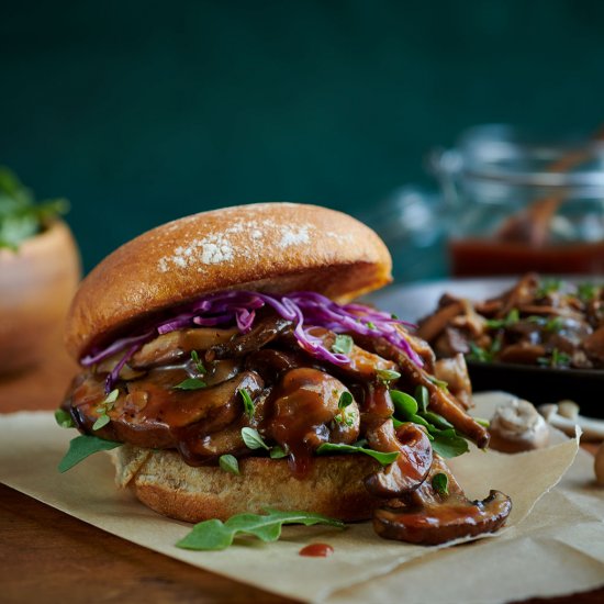 Bourbon BBQ Pulled Mushrooms