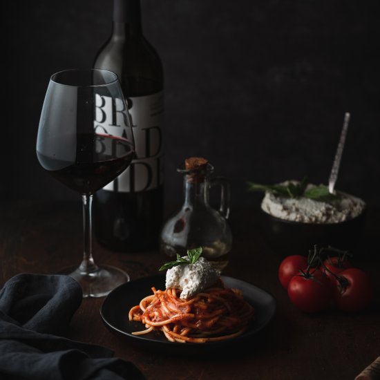 Tomato Basil Pasta W/ Tofu  Ricotta