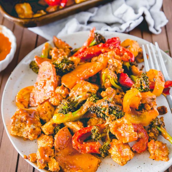 Sheet Pan BBQ Tofu