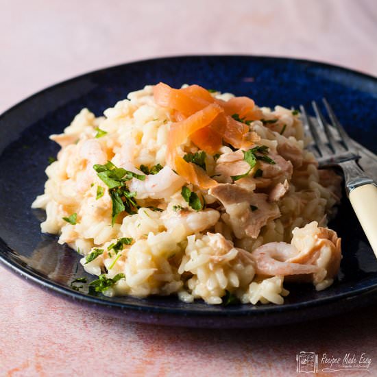 Salmon and Prawn Risotto