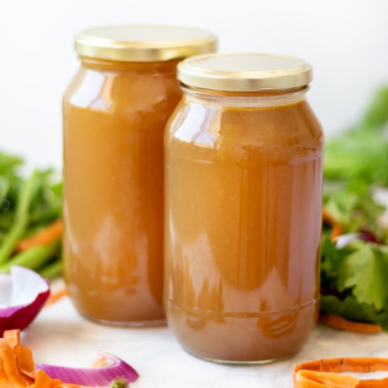 Vegetable Stock from Veggie Scraps