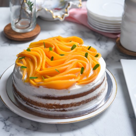 Eggless Mango Cake Recipe