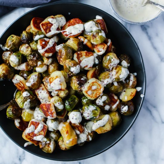 Halloumi Brussels Sprouts