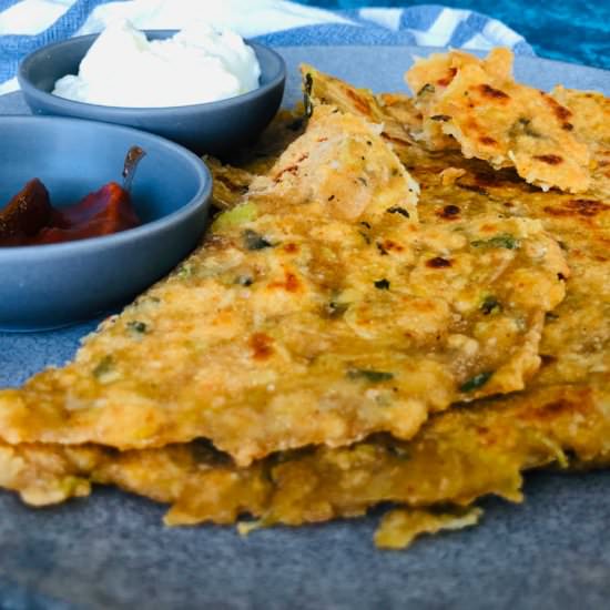 Sourdough bottle gourd paratha