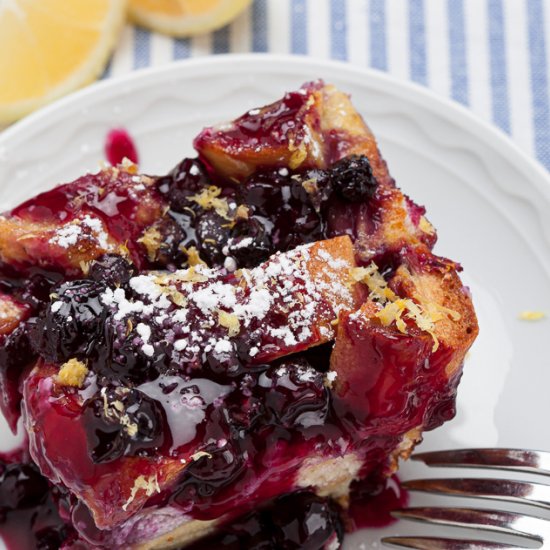 Blueberry Lemon French Toast Bake