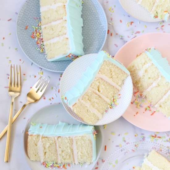 The Best Classic Vanilla Cake