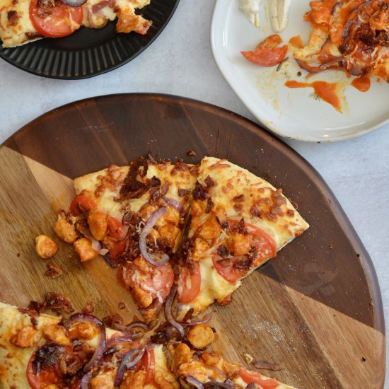 Buffalo Chicken Pizza – No Rise