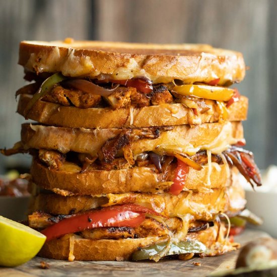 Chicken Fajita Grilled Cheese