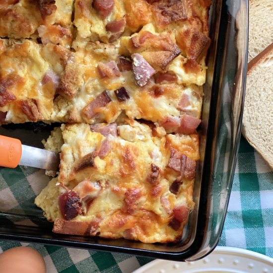 Ham Egg and Cheese Casserole