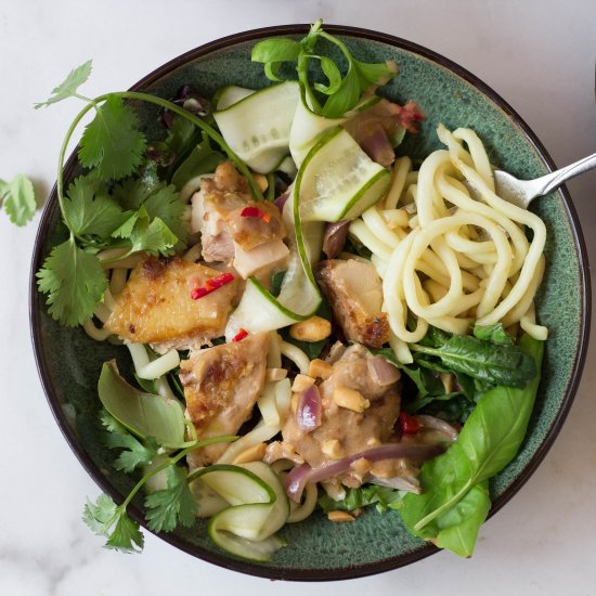 Chicken Noodle Satay Salad