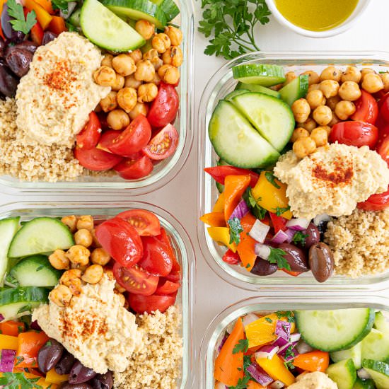 Mediterranean meal prep lunch box