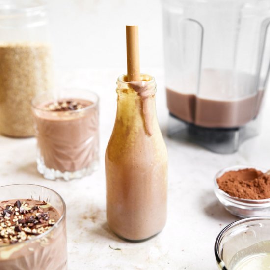 Vegan Chocolate Tahini Smoothie