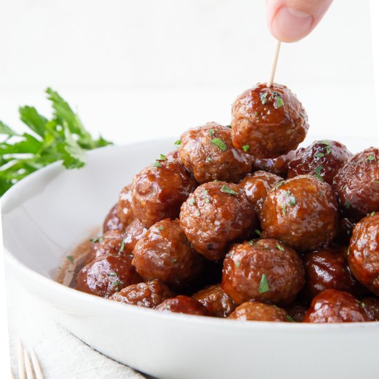 Crockpot BBQ Meatballs