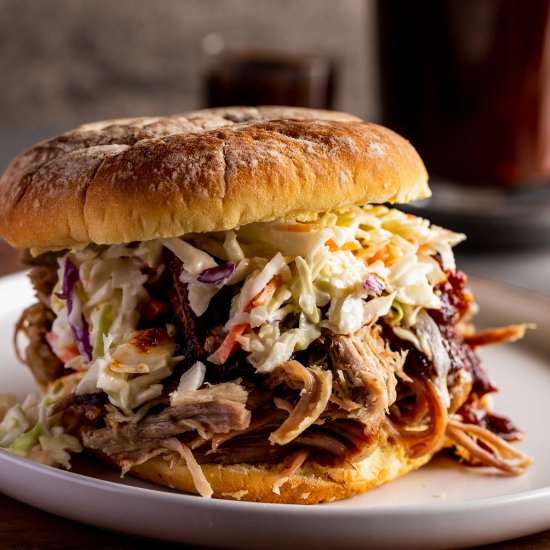 Pulled Pork Sandwich with Coleslaw