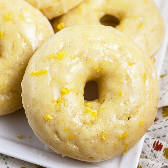 Baked Glazed Lemon Doughnuts