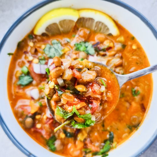 Green Lentils and Coconut Milk Soup