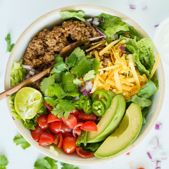 Beef Taco Salad Bowls