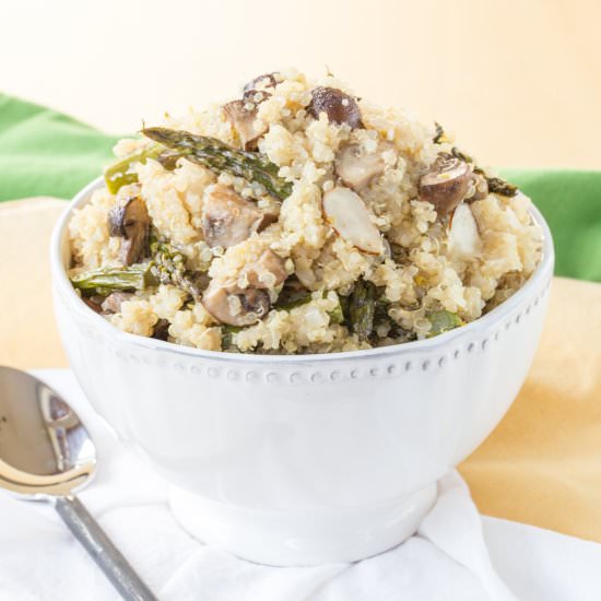 Asparagus Mushroom Quinoa Pilaf