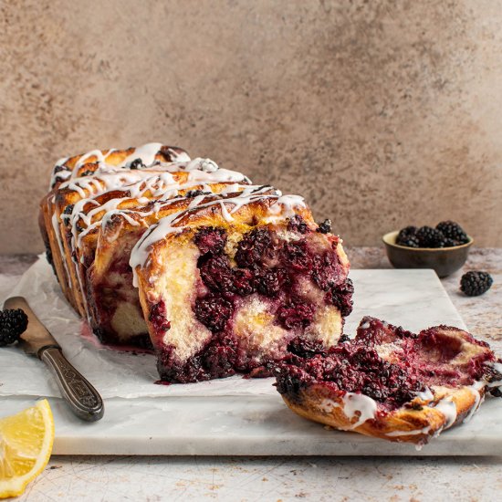 Roasted blackberry lemon bread