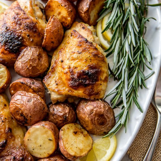 Sheet Pan Crispy Chicken Thighs