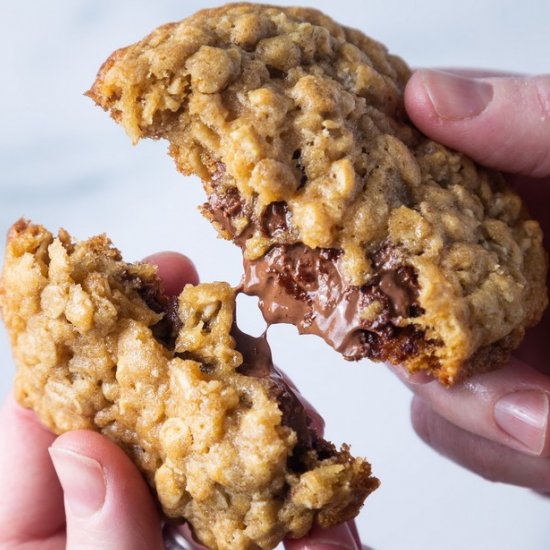 Nutella Oatmeal Cookies