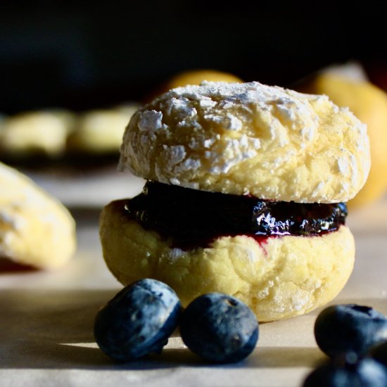 Lemon Blueberry Sandwich Cookies