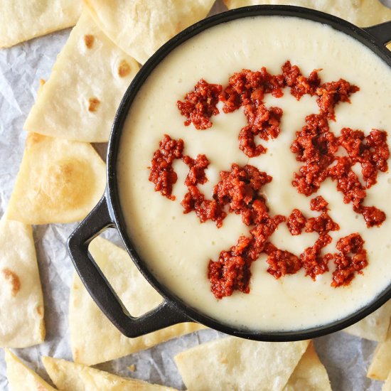 Chorizo Queso and Tortilla Chips