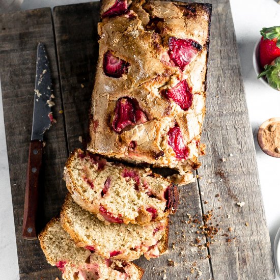 Earl Grey Strawberry Loaf Cake