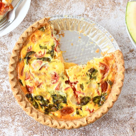 Feta Tomato Quiche Recipe