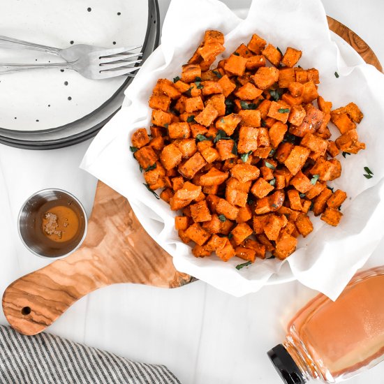 Honey Chipotle Roasted Sweet Potato