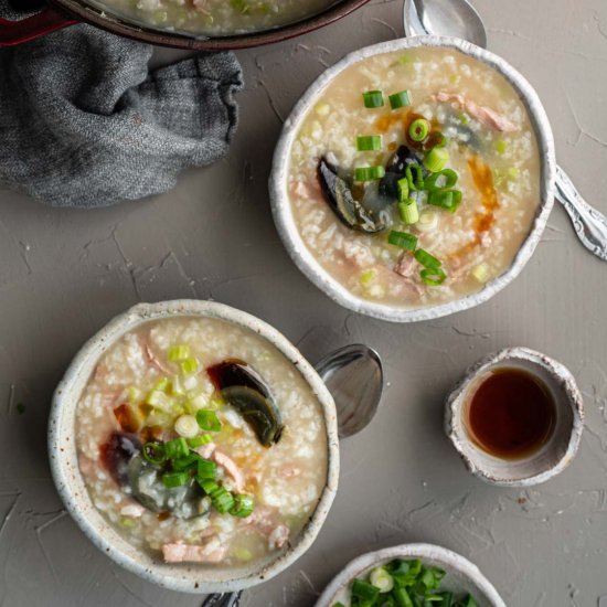 Century Egg Congee with Pork