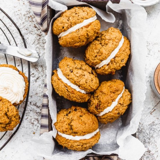 Carrot Cake Cookie Sandwiches